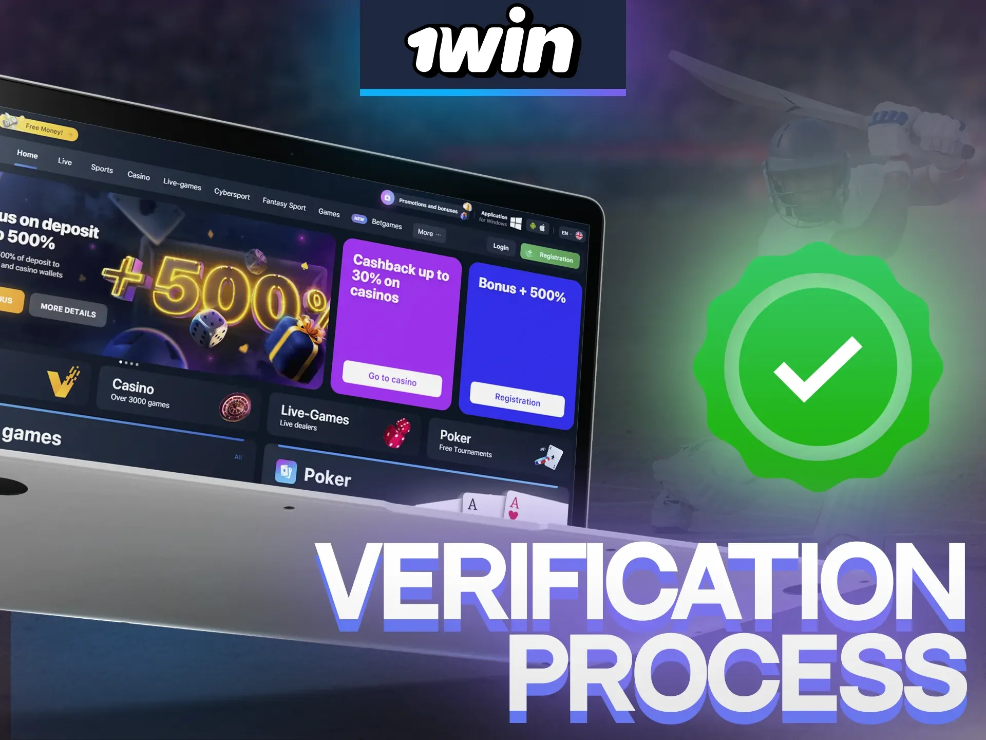 Confirm your identity on 1Win.